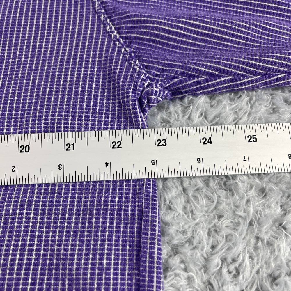 Pro Line NFL Minnesota Vikings Purple Striped Polo Shirt Logo Athletic Mens L - Picture 7 of 12